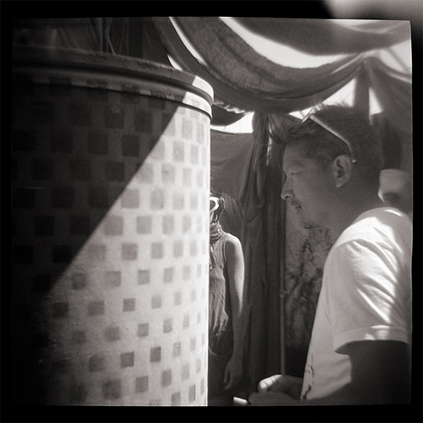 Jason Chinn of Pinhole Project at Burning Man; Black Rock City, NV. 2014